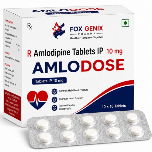 R Amlodipine Tablets IP 10 mg. AMLODOSE  Suppliers in Thane