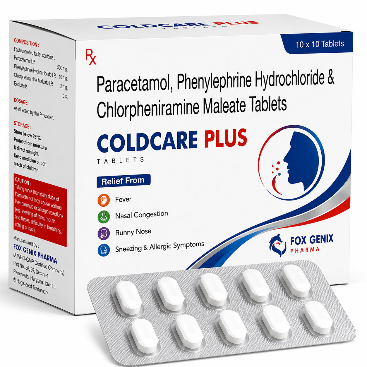 Paracetamol, Phenylephrine Hydrochloride & Chlorpheniramine Maleate Tablets Suppliers in Thane