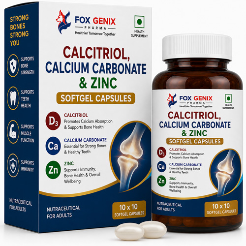 Calcitirol, Calcium Carbonate & Zinc Softgel Capsules Suppliers in Thane