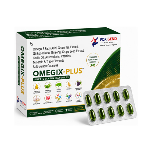 Omega-3 Fatty Acid, Green Tea Extract, Ginkgo Biloba, Ginseng, Grape Seed Extract, Garlic Oil, Antioxidants, Vitamins, Minerals & Trace Elements Soft Gelain Capsules. Suppliers in Thane