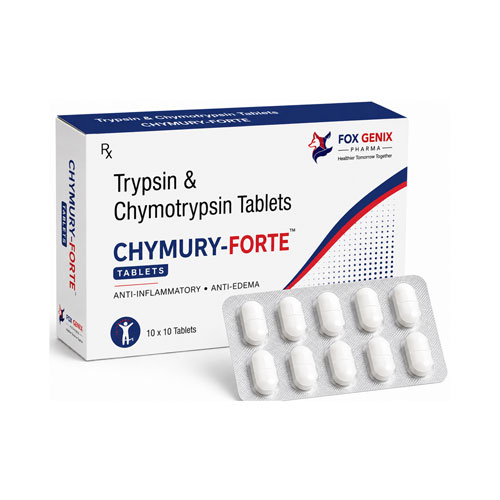 Trypsin & Chymotrypsin Tablets Chymury-Forte Suppliers in Thane