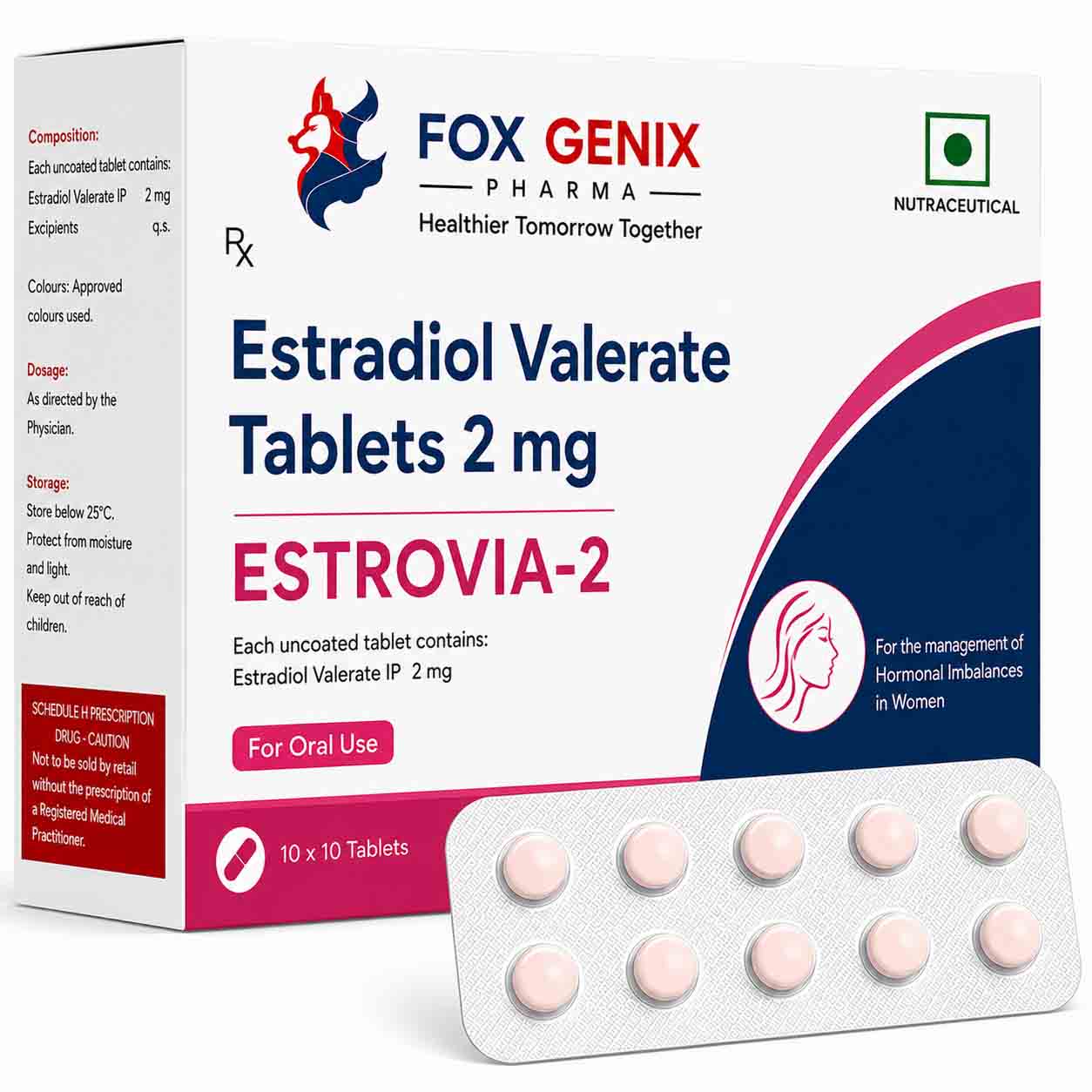 Estradiol Valerate Tablets 2 mg ESTROVIA-2 Suppliers in Thane