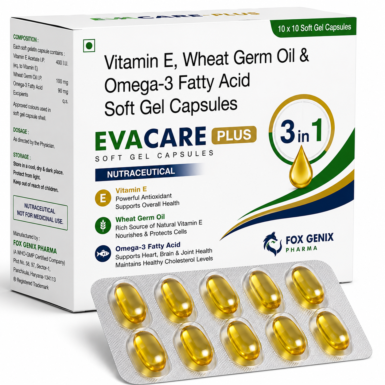 Vitamin-E, Wheat Germ Oil & Omega-3 Fatty Acid Soft Gelatin Capsules Suppliers in Thane