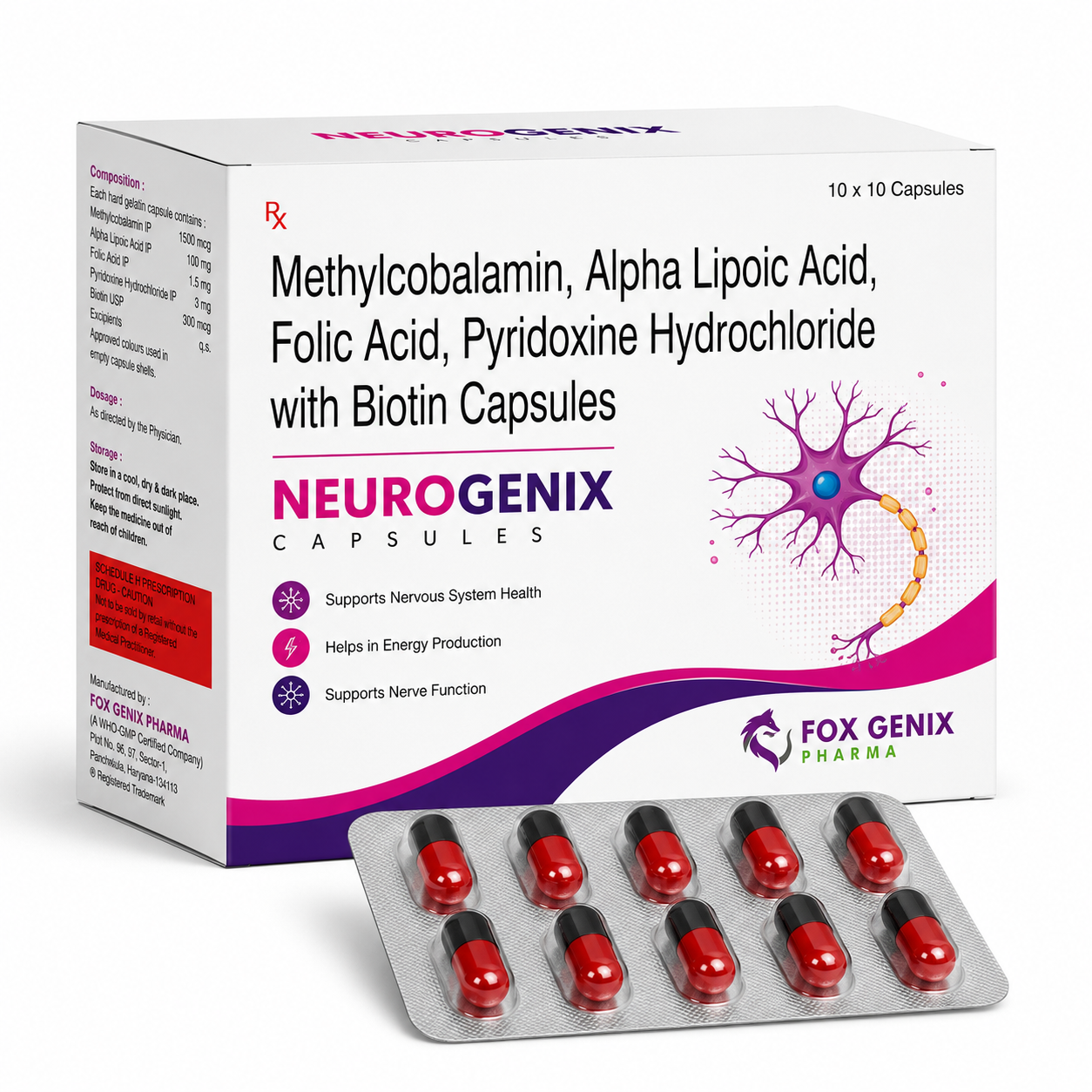 Methylcobalamin, Alpha Lipoic Acid, Folic Acid, Pyridoxine Hydrochloride with Biotin Capsules Suppliers in Thane