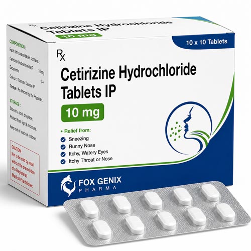 Cetirizine Hydrochloride Tablets IP 10 mg Suppliers in Thane