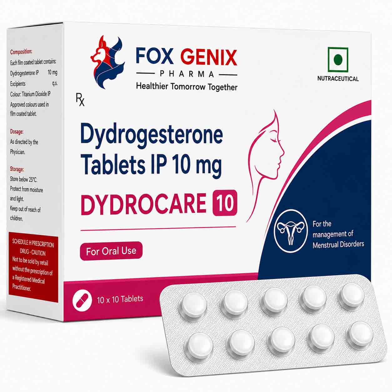 Dydrogesterone Tablets IP 10mg DYDROCARE 10 Suppliers in Thane