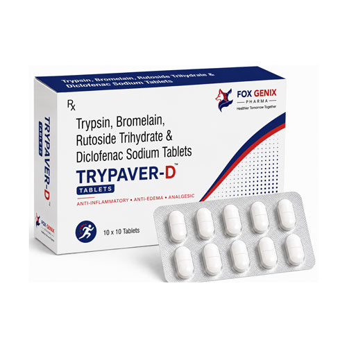 Trypsin, Bromelain, Rutoside Trihydrate & Diclofenac Sodium Tablets Suppliers in Thane