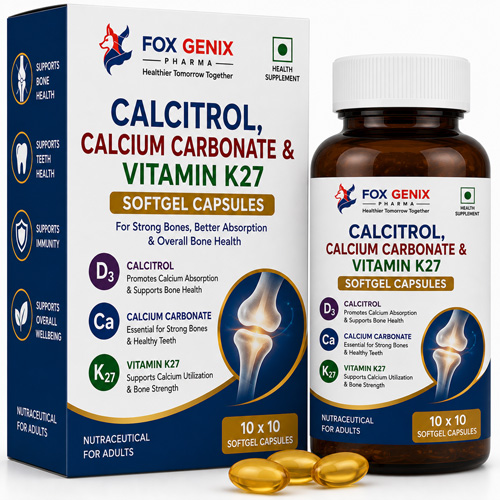 Calcitriol, Calcium Carbonate & Zinc Softgel Capsules GEMTON Suppliers in Thane