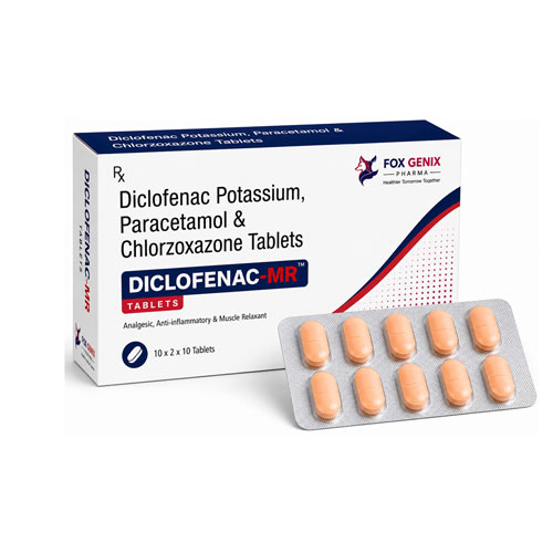 Diclofenac Potassium, Paracetamol & Chlorzoxazone Tablets Suppliers in Thane