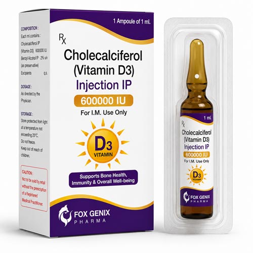 Cholecalciferol (Vitamin D3) Injection IP 600000 IU Suppliers in Thane