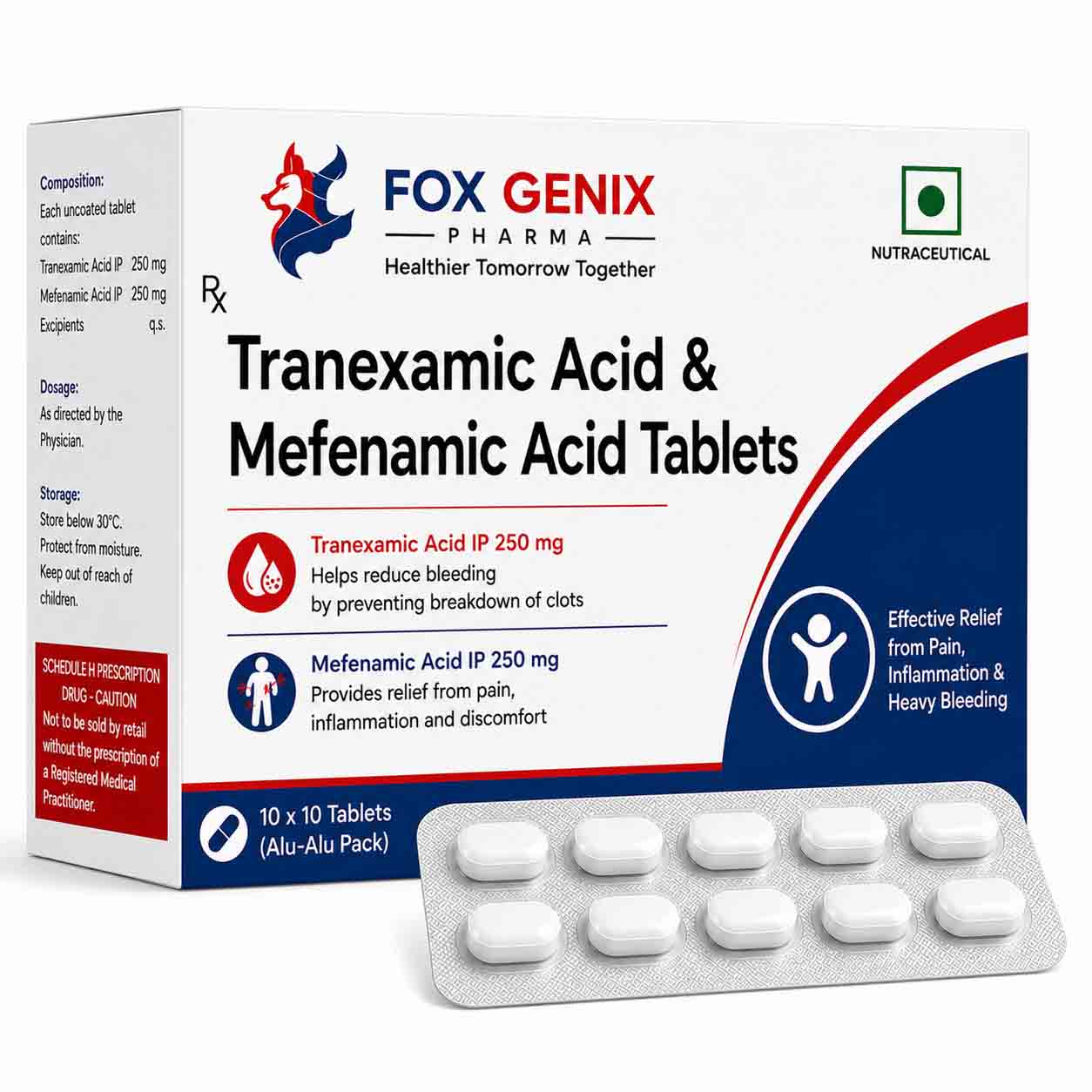 Tranexamic Acid & Mefenamic Acid Tablets Manufacturers in Baddi