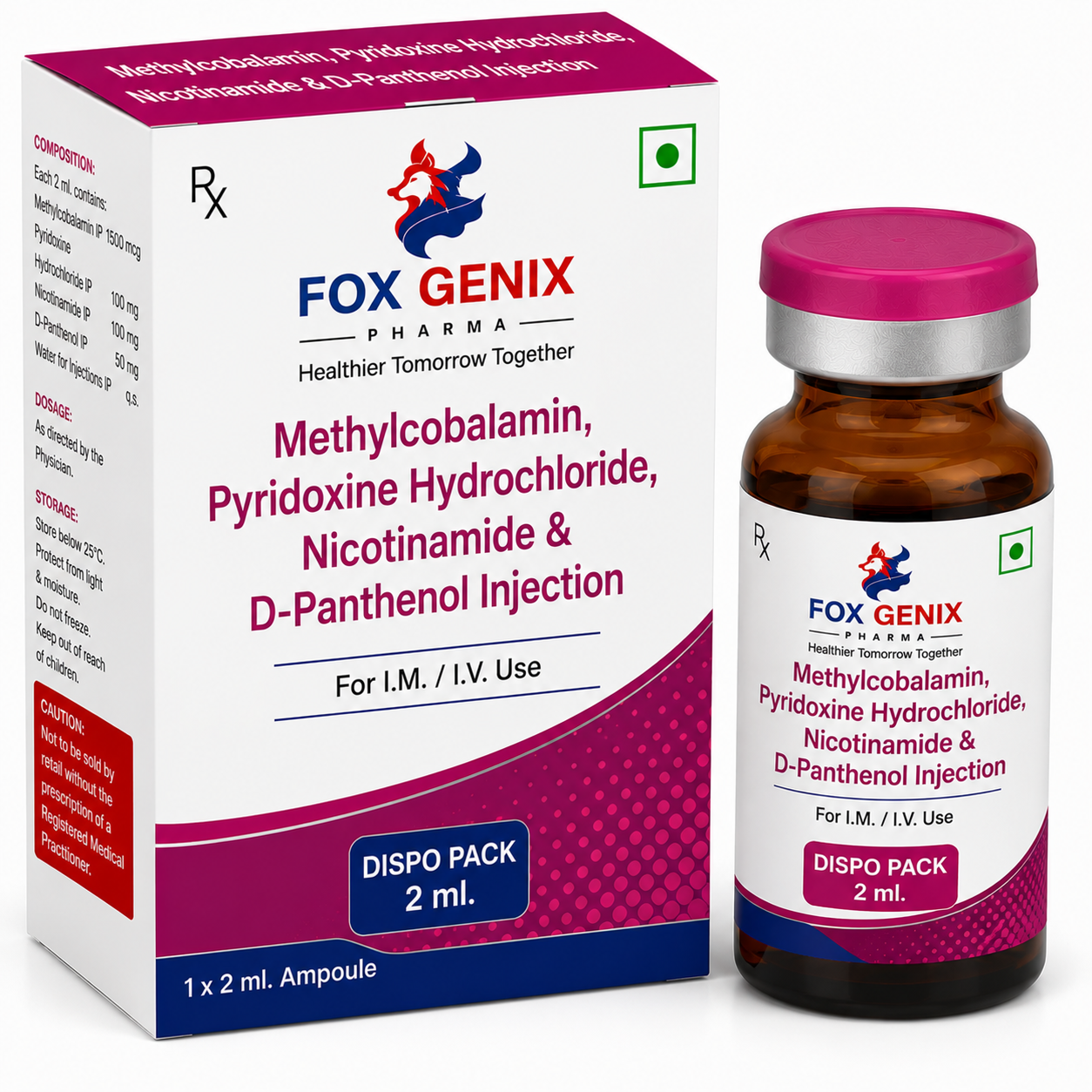 Methylcobalamin, Pyridoxine Hydrochloride, Nicotinamide & D-Panthenol Injection Suppliers in Thane