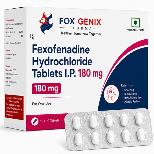 Fexofenadine Hydrochloride Tablets I.P. 180 mg Suppliers in Thane