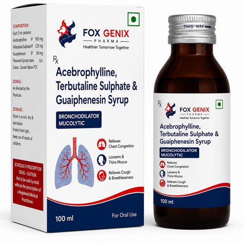 Acebrophylline, Terbutaline Sulphate & Guaiphenesin Syrup Suppliers in Thane