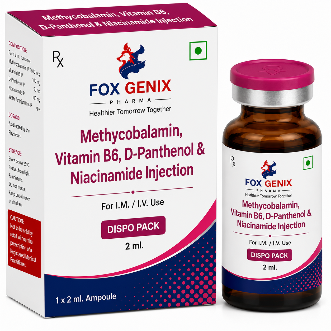 Methycobalamin, Vitamin B6, D-Panthenol & Niacinamide Injection Suppliers in Thane