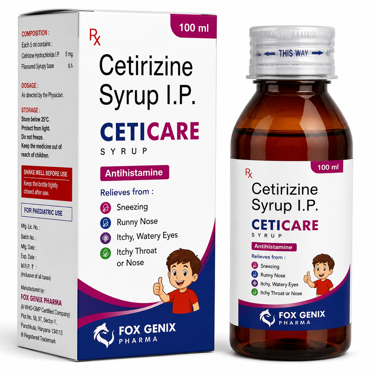 Cetirizine Syrup I.P. Ceticare Suppliers in Thane