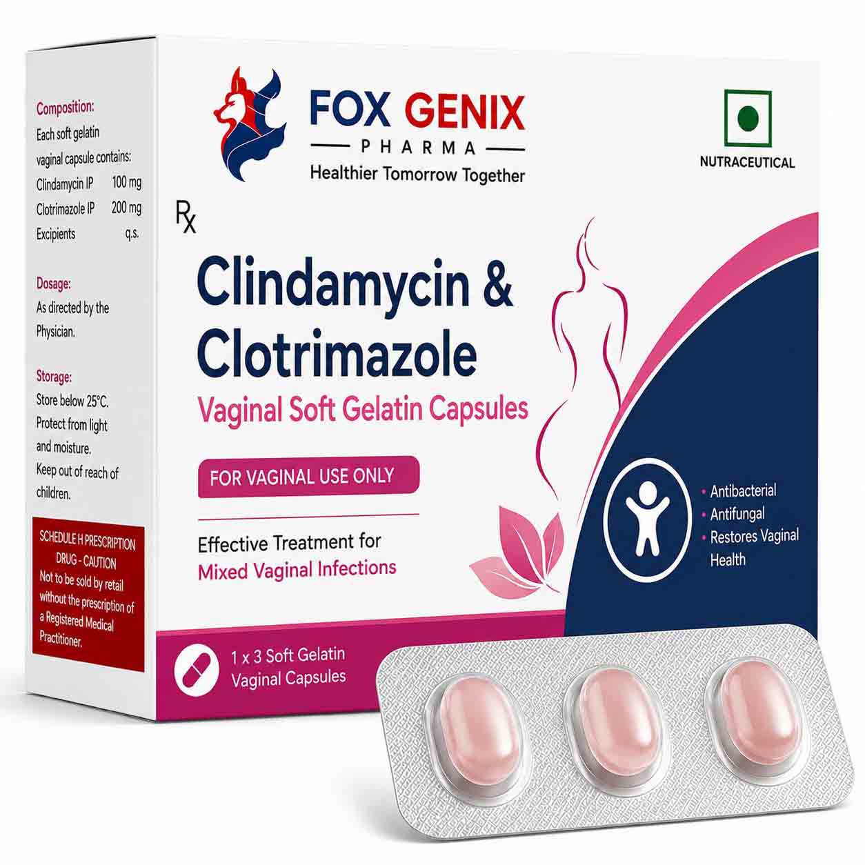 Clindamycin & Clotrimazole Vaginal Soft Gelatin Capsules Suppliers in Thane