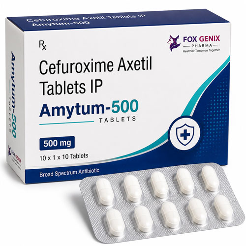 Cefuroxime Axetil Tablets IP Amytum-500 Manufacturer in Baddi