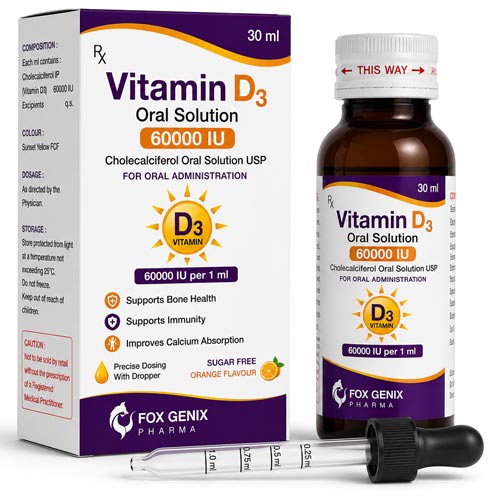 Vitamin D3 Oral Solution 60000 IU Suppliers in Thane