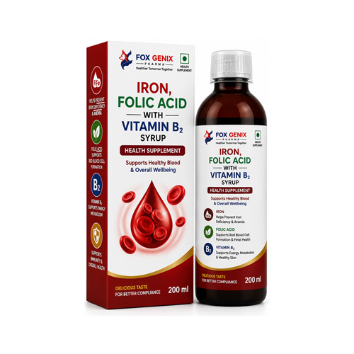 Iron, Folic Acid with Vitamin B2 Syrup Suppliers in Thane