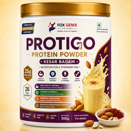 PROTIGO PROTEIN POWDER (KESAR BADAM.) Manufacturers in Baddi