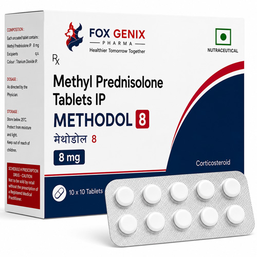 Methyl Prednisolone Tablets IP METHODOL 8 Suppliers in Thane