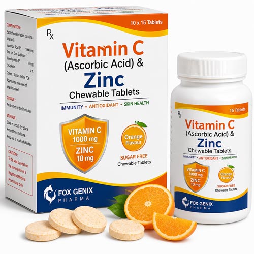 Vitamin C (Ascorbic Acid) & Zinc Chewable Tablets Suppliers in Thane