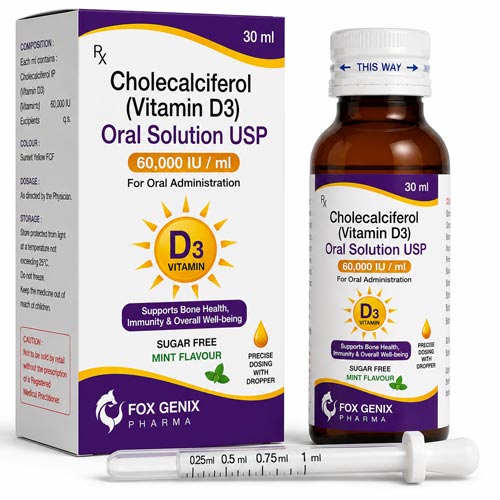 Cholecalciferol (Vitamin D3) Oral Solution USP Suppliers in Thane